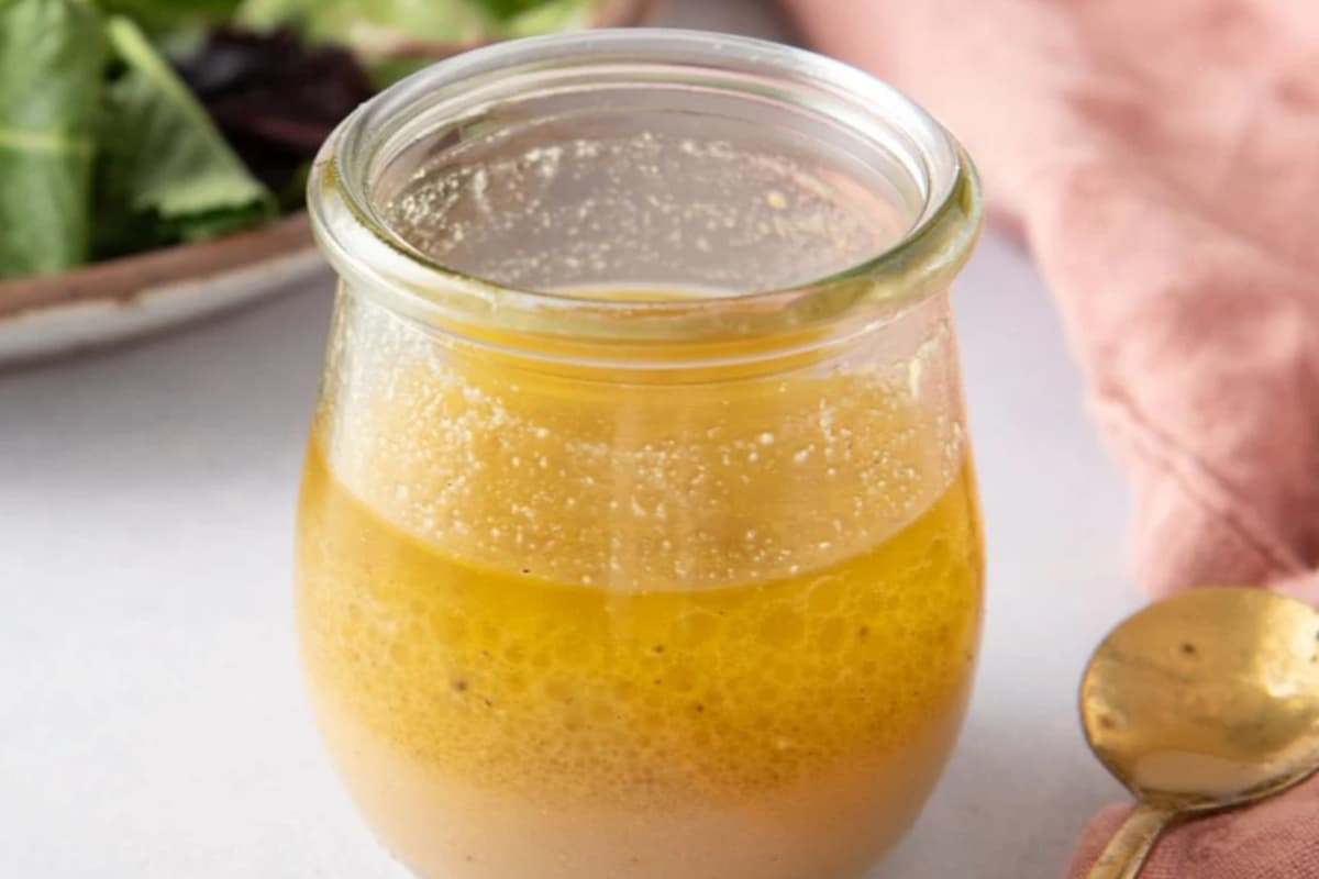 A dish of White Wine Vinaigrette.