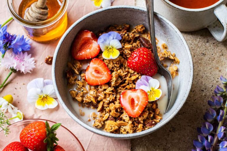 A dish of Almond Butter Granola.