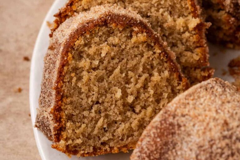 A dish of Apple Cider Donut Cake.