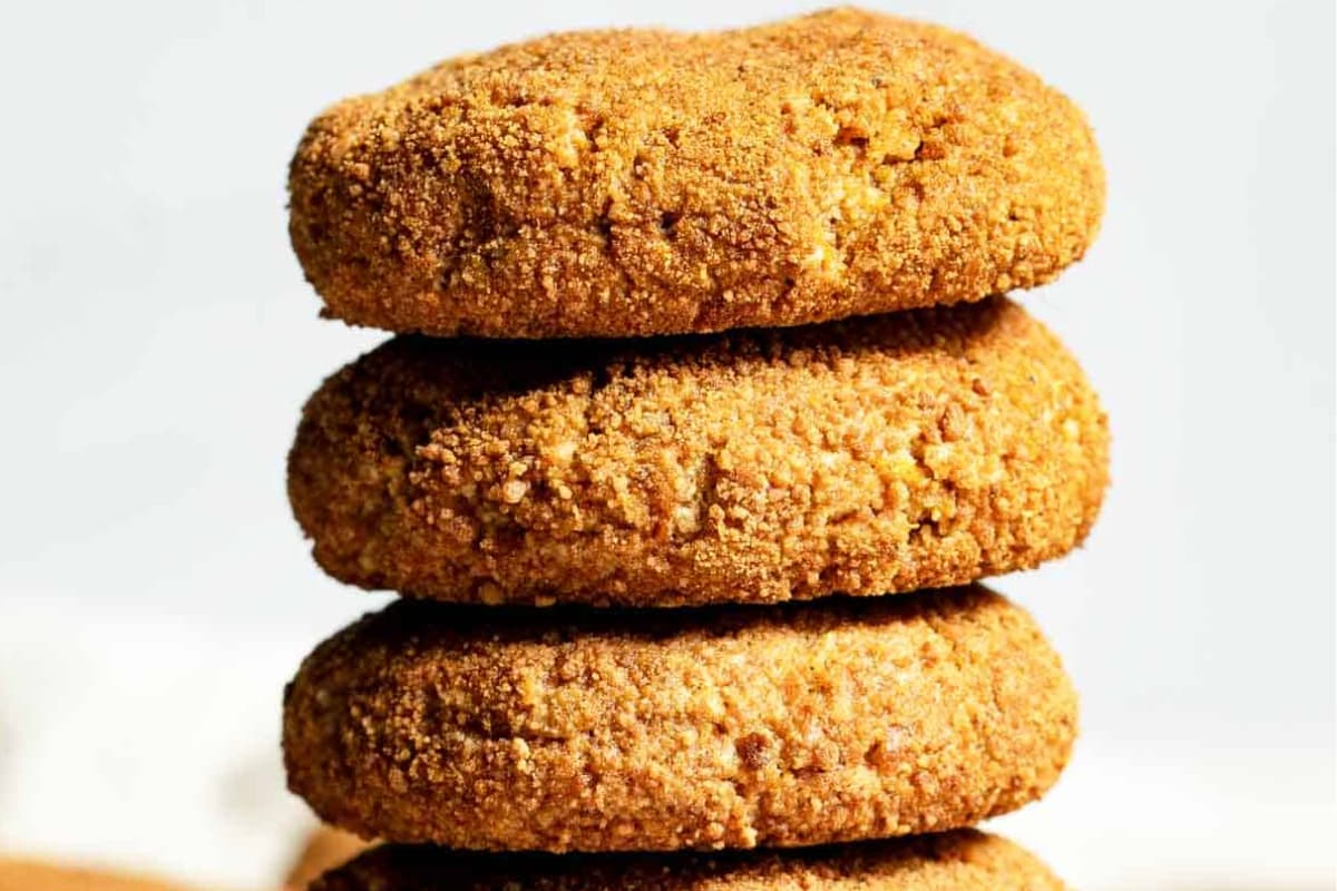 A plate of Almond Flour Sweet Potato Cookies.