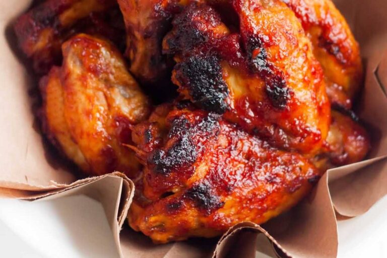 A dish of Crispy Instant Pot BBQ Chicken.