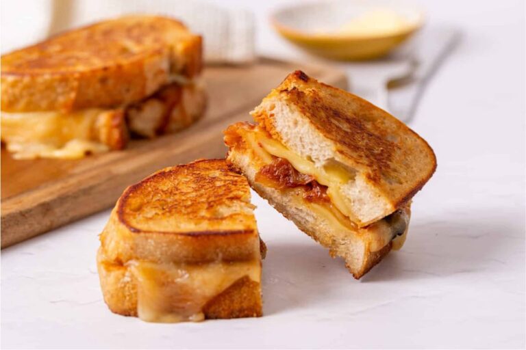 A plate of Kimchi Grilled Cheese.