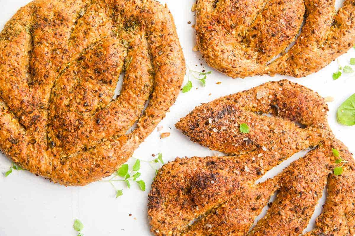 A dish of Low Carb Flatbread.