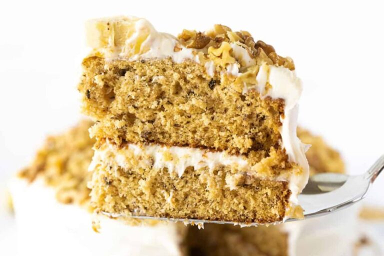 A dish of Classic Banana Cake.