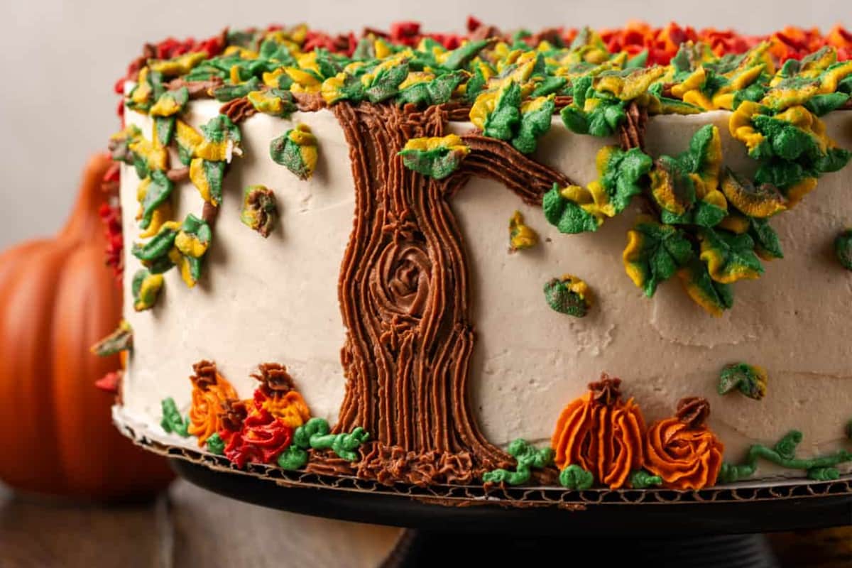 A dish of Gluten Free Pumpkin Cake.