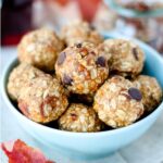A bowl of maple pecan balls.