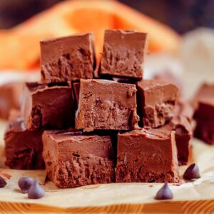 A tray of pumpkin fudge.