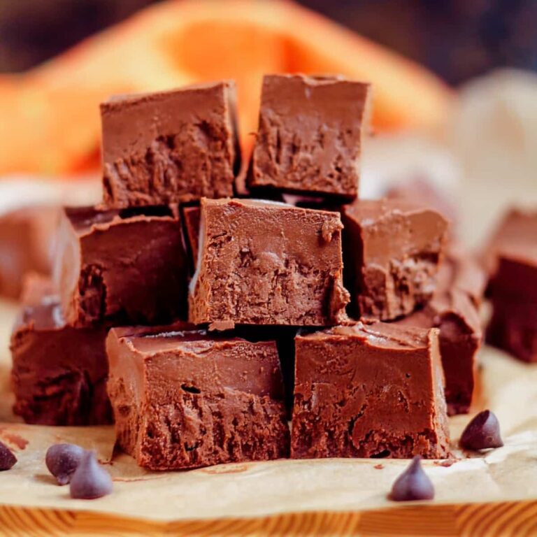 A tray of pumpkin fudge.