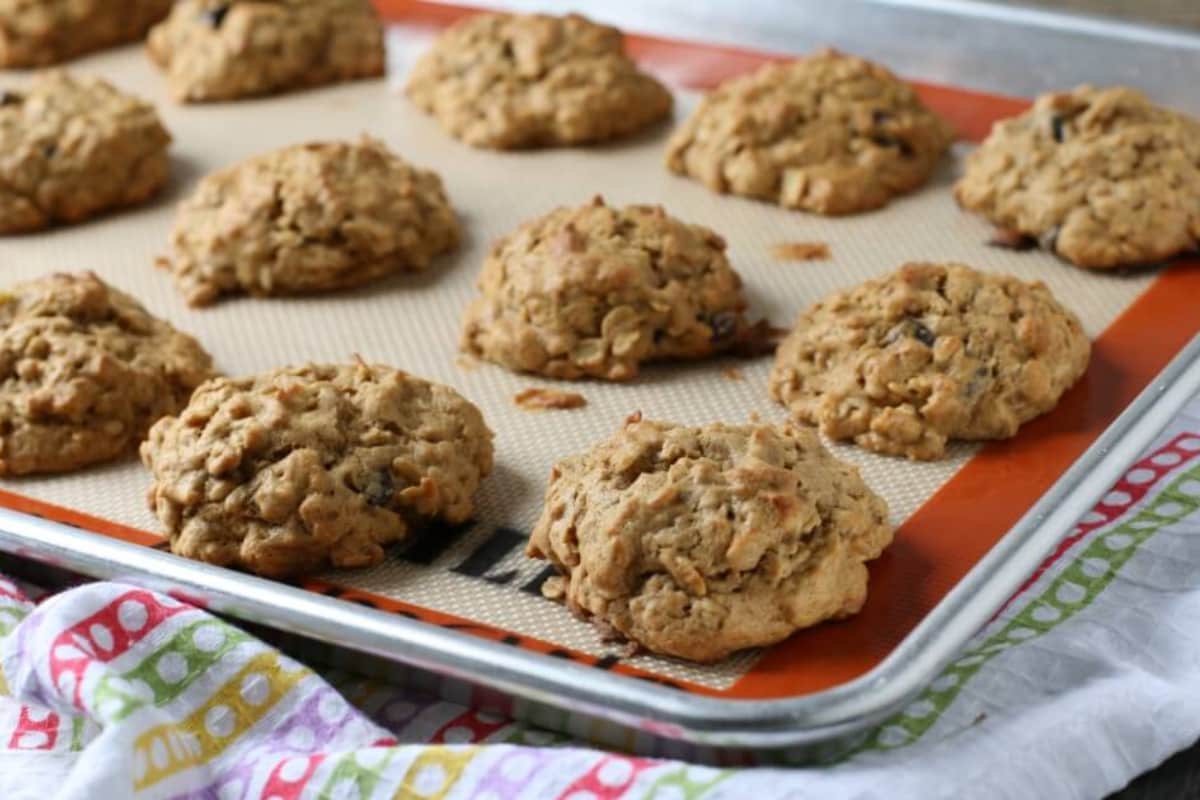 A dish of Banana Coconut Breakfast Cookies.