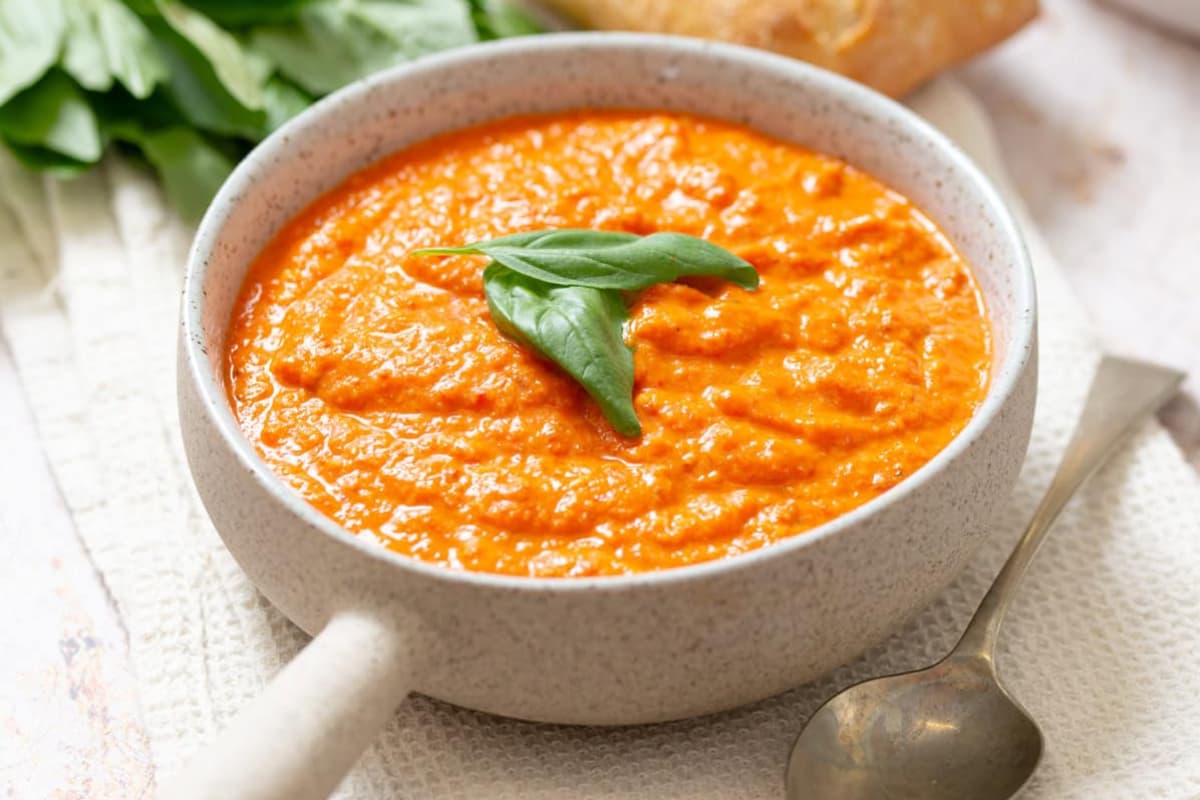 A dish of Romesco Sauce.