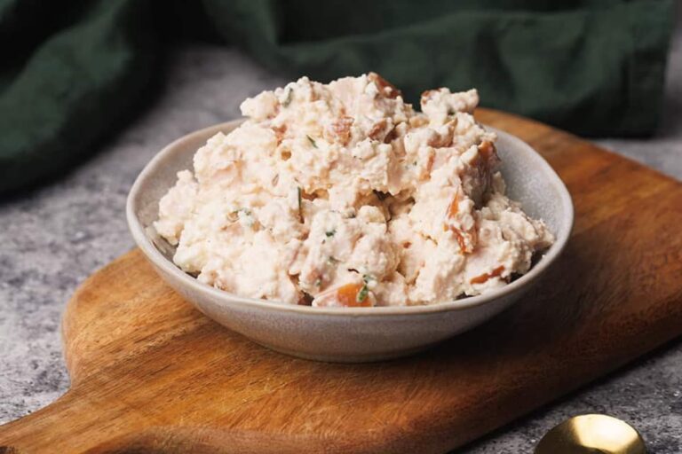 A dish of Smoked Chicken Salad (High Protein).